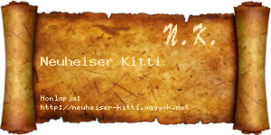 Neuheiser Kitti névjegykártya